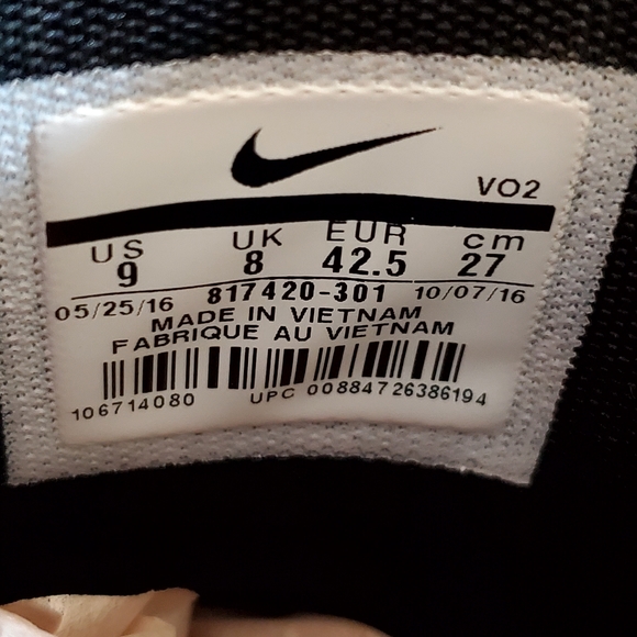 Nike Air Force 1 Ultra FlyKnit Mid Sz9US 42.5 EUR Cm 27 Oreo - Picture 3 of 11